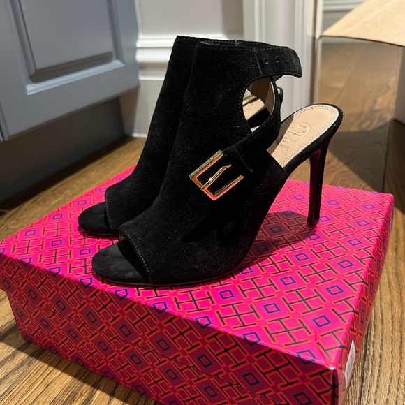 Tory Burch Black Suede Heels